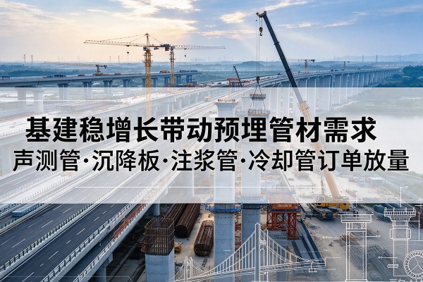汪清基建稳增长带动预埋监测管材需求，声测管、沉降板、注浆管订单持续放量